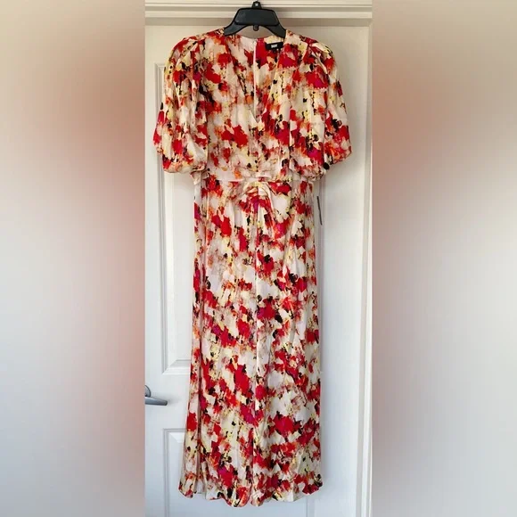 DKNY V Neck Maxi A Line Dress - Picture 9 of 16